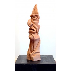 Saleem Raza, Expression III, 17" x 8" x 5", Terracotta, Sculpture, AC-SR-008